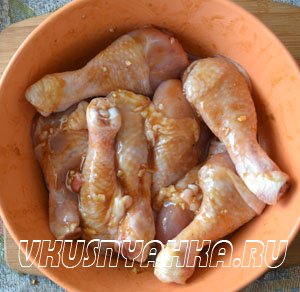 Куриные ножки в соево-медовом соусе  в мультиварке, приготовление, шаг 3