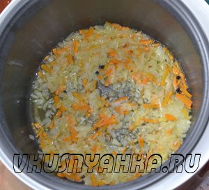 Рисовый суп с мидиями в мультиварке, приготовление, шаг 4