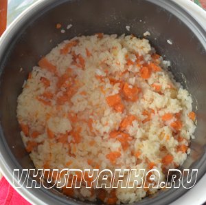 Рисовая каша с тыквой в мультиварке, приготовление, шаг 3