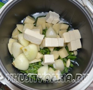 Суп – пюре из зелёной фасоли в мультиварке, приготовление, шаг 2