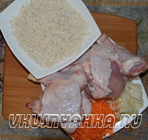 Рис с курицей  в мультиварке, приготовление, шаг 1