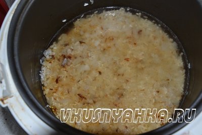 Рис с луком в мультиварке, приготовление, шаг 4