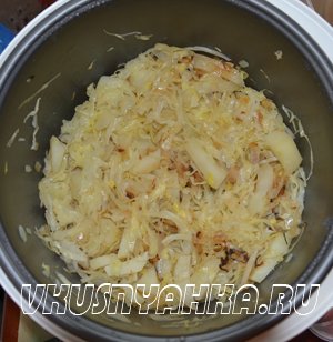 Жареный картофель с капустой в мультиварке, приготовление, шаг 3