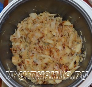 Жареный картофель с капустой в мультиварке, приготовление, шаг 4