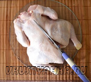 Запеченная курица в духовке (без масла)., приготовление, шаг 1