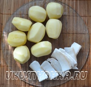 Картофель с салом в фольге, приготовление, шаг 1