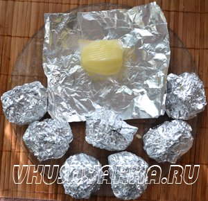 Картофель с салом в фольге, приготовление, шаг 3