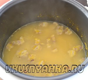 Суп с кукурузой и беконом в мультиварке, приготовление, шаг 4