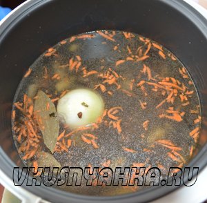 Суп из морской капусты в мультиварке, приготовление, шаг 2