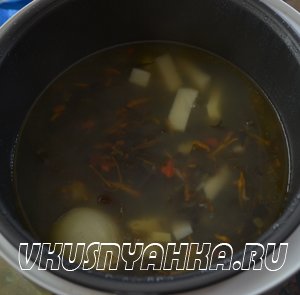 Суп из морской капусты в мультиварке, приготовление, шаг 3
