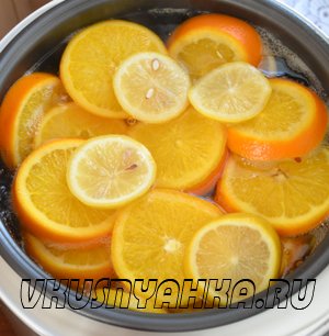 Лимонад  из апельсинов и лимонов  мультиварке, приготовление, шаг 3