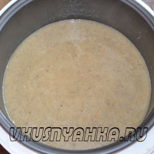 Суп-пюре из шампиньонов и плавленым сыром  в мультиварке, приготовление, шаг 4