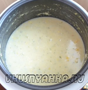 Сырно-кукурузный суп в мультиварке, приготовление, шаг 3