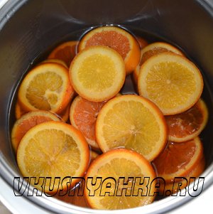 Карамелизированные апельсины в мультиварке, приготовление, шаг 3