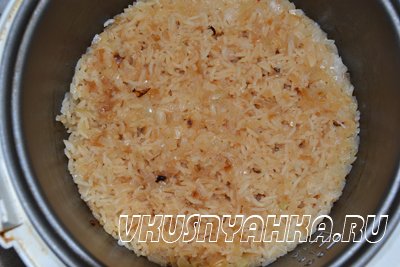 Рис с луком в мультиварке, приготовление, шаг 5