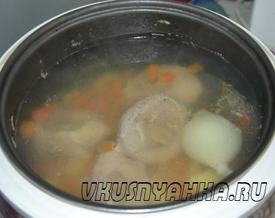 Суп из индейки в мультиварке, приготовление, шаг 4