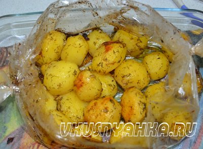 Картофель запеченный в рукаве, приготовление, шаг 8