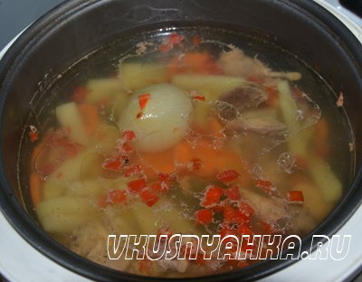 Суп из перепелки в мультиварке, приготовление, шаг 4