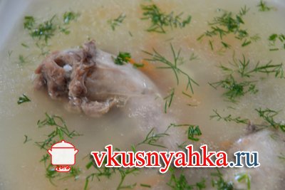Суп из куриных шеек с рисом   в мультиварке, приготовление, шаг 4