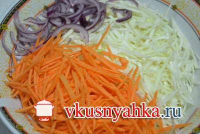 Салат из капусты с морковью, приготовление, шаг 1