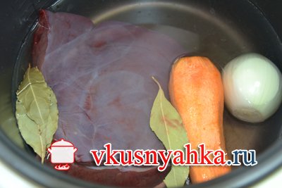 Салат с говяжьей печенью и морковью по-корейски, приготовление, шаг 2