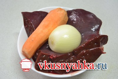 Салат с говяжьей печенью и морковью по-корейски, приготовление, шаг 1