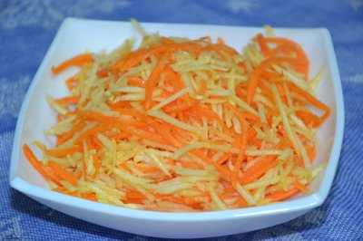 Салат из черной редьки с морковью