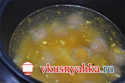 Суп с фрикадельками в мультиварке (3 пошаговых рецепта с фото и видео), приготовление, шаг 5